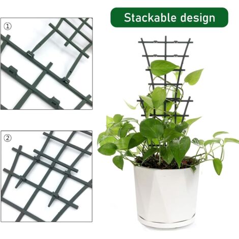 4 X Pflanzensttzpfhle Stapelbares Rankgitter Fr Kletterpflanzen   Kunststoff Sttze Fr Pothos, Hoya & Zimmerpflanzen