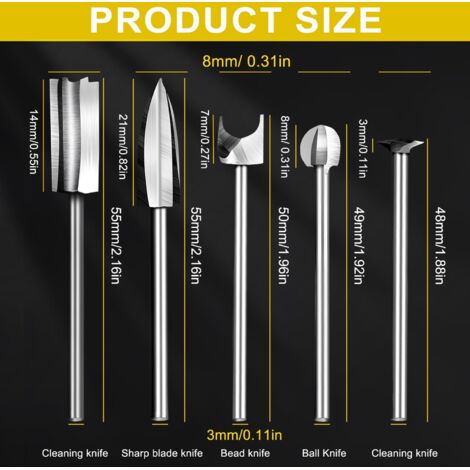12-teiliges Holzschnitzwerkzeug-Set Aus Stahl - Für Holzgravur & Dekoration