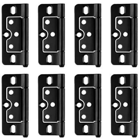 [NIE BENUTZT]Stück robuste Türscharniere, schwarze Falttürscharniere, geräuschlose, nicht einsteckbare Falttürscharniere, Scharniere für Innen- und Außenfenster, Schränke (76 mm x 35 mm) (1/5)