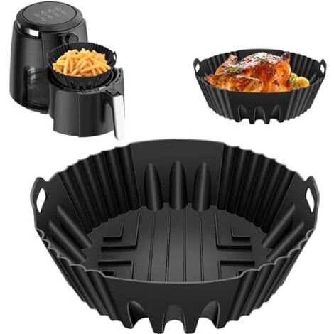 [NIE BENUTZT]Universelle Silikonform für ölfreie Fritteuse (5,2 l), beständig bis 230 °C, antihaftbeschichtet, spülmaschinenfest, für 5,5 l (1/5)