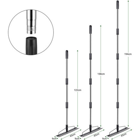[NIE BENUTZT]Bogenrechen, Metallrechen mit 17 Zinken, robuster ...