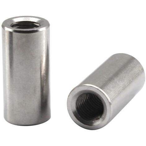 [NIE BENUTZT](30 Stück) M4 6 x 12 mm 304 Edelstahl Rundmuttern Langschaft-Innensechskantmuttern
