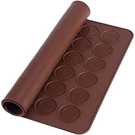Stück Silikon-Macaron-Backmatte mit 48 Vertiefungen, Antihaftbeschichtung, Silikon-Macaron-Backmatte, 38 x 28 cm (1/5)