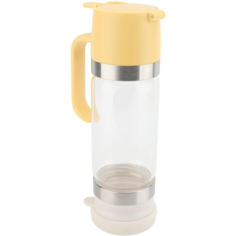 Syroop Dispensver Auslaufsichere Glasflasche Restaurant, Kaffeesirup, Hitzebeständiger Honigbehälter für den Heimgebrauch (GELB) (1/5)
