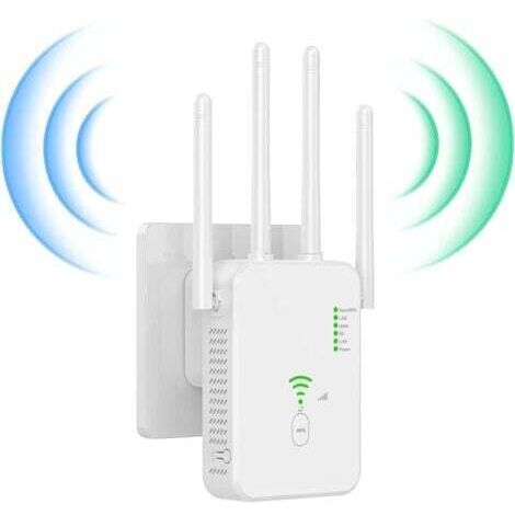 WLAN-Repeater für den Außenbereich, neuer 1200-Mbit/s-WLAN-Verstärker (2025), leistungsstarker Dualband-WLAN-Repeater (5 GHz & 2,4 GHz), kompatibel mit allen Internet-Boxen mit Ethernet-Anschluss