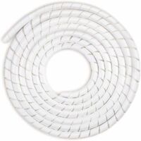 Universeller, flexibler Spiralkabelschutzschlauch 6 mm, Kabelmanagement-Set, 1 Packung Spiralkabelschutzschläuche zum Schutz von TV-/PC-/USB-/TV-/AUX-Antennenkabeln (15 m), Weiß (6 mm, 15 m)