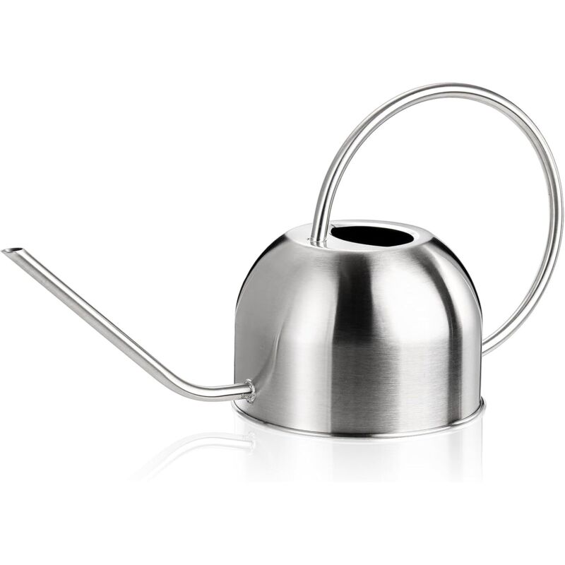 Ejoyous Annaffiatoio In Acciaio Inox 1000ml - Beccuccio Lungo Per Piante Da Interno/Esterno - Manico Ergonomico - Design Nero 29cm