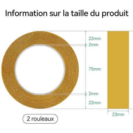 Nastro Biadesivo Extra Forte Trasparente 2 Rotoli Da 2 3 Cm X 20 M