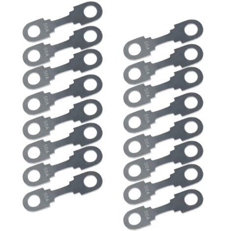 16 x Fusibili a striscia piatta per auto 30A 40A 50A 60A 70A 80A 100A 110A 125A 150A 200A per auto/camion/camper/camion/motocicletta (50A) (1/5)