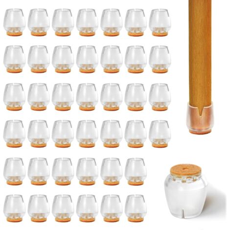 40 pezzi di tappi per sedie in silicone, coprigambe per sedie in silicone rotondi, tappi per sedie rotondi, tappi per sedie rotondi in silicone, adatti a gambe rotonde da 12-16 mm