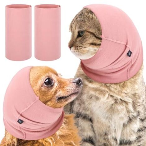 Wanmu Confezione da 2 Paraorecchie Tranquilli per Cani, Copriorecchie per Cani, Aiuto Calmante per Alleviare l'Ansia, Fascia Calmante Originale per Cani e Gatti, Toelettatura per Cani