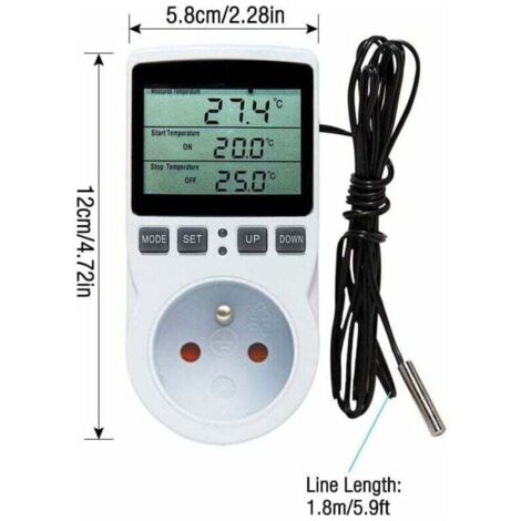 Termostato digitale con regolatore di temperatura Uscita per rettili Termostato controllato con riscaldamento e acquista in modo economico - spedizione gratuita, recensioni reali con foto Termostato digitale con regolatore di temperatura Uscita per rettili Termostato controllato con riscaldamento e acquista in modo economico - spedizione gratuita, recensioni reali con foto