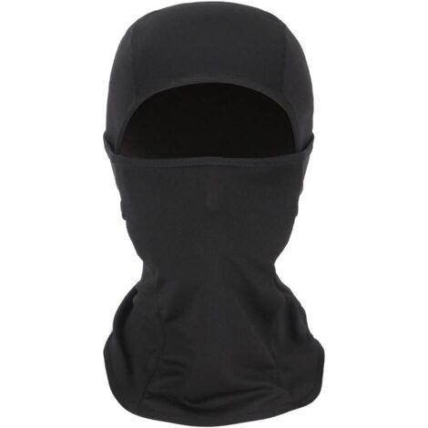 Passamontagna da moto, passamontagna morbido e traspirante, protezione solare integrale, antivento, maschera multifunzionale per il collo, nero (1/5)
