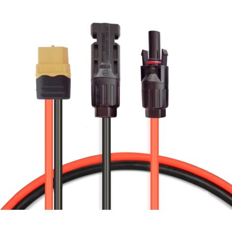 Cavo di ricarica solare Adattatore per pannello solare maschio a cavo solare maschio XT60 per River Pro MAX Powerstation 757 Powerhouse e generatore solare EF DELTA 2 Powerhouse (12 AWG 60CM)