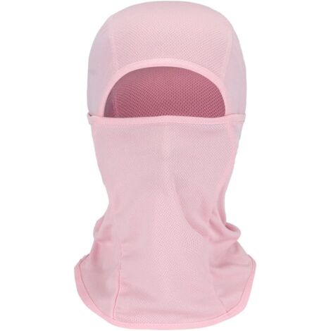 Passamontagna da moto, passamontagna morbido e traspirante, protezione solare integrale, antivento, maschera multifunzionale per il collo, rosa (1/5)