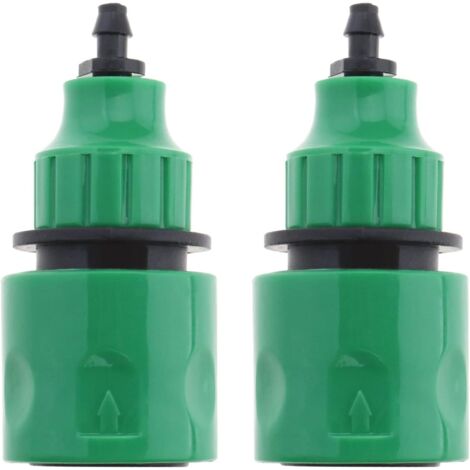 2 pezzi Adattatore per connettore rapido per tubo flessibile da giardino, adattatore unidirezionale per micro irrigazione, raccordo per rubinetto per sistema di irrigazione da giardino con tubo da 8/1 (1/5)