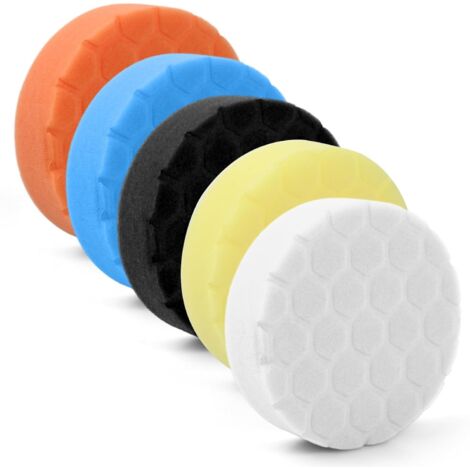 XXL Spar Set Lucidatura – 10 Spugne Professionali 180 Mm Soft/Medium A Nido D'Ape Per Lucidatrice Elettrica
