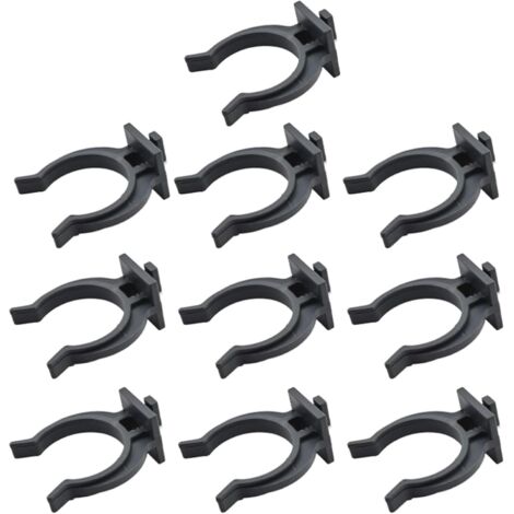 10 x clip per battiscopa da cucina, clip per pannelli da bagno, clip di fissaggio per battiscopa, cucine, bagni, mobili, nero (1/5)