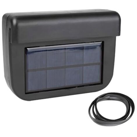Raffreddatore solare - Ventilatore di sfiato per auto efficiente, ventilatore di raffreddamento portatile per auto Ventilatore di sfiato alimentato a energia solare per finestrino auto, installazione (1/5)