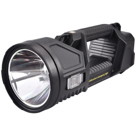 Lumen Spotlight, torcia LED ricaricabile con testa rotante a 350°, 9 modalità di luce super luminosa per esterni, torcia solare impermeabile per situazioni di emergenza, taglia XL (1/5)