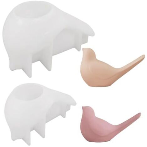 Stampo in silicone a forma di uccello, 2 pezzi, stampi in silicone creativi e facili da realizzare, riutilizzabili e per lavoretti per la casa, matrimoni e decorazioni da tavola, stampi in silicone