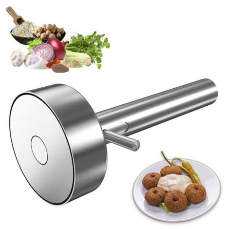 Paletta per falafel con foro - Paletta professionale in acciaio inossidabile Strumento per preparare falafel in acciaio inossidabile antiaderente per uso alimentare