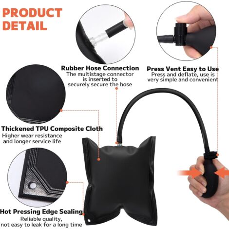 Ulisem 2 Pezzi Cuscino Di Montaggio Cuneo D'aria Cuscino D'aria Strumenti Di Sollevamento Per Linstallazione Di Finestre Persiane Porte 76751158 - Foto 7