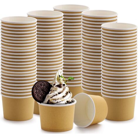 Kit completo 200 bicchierini di carta da caffè 66 ml bio compatibili in carta tenuta perfetta