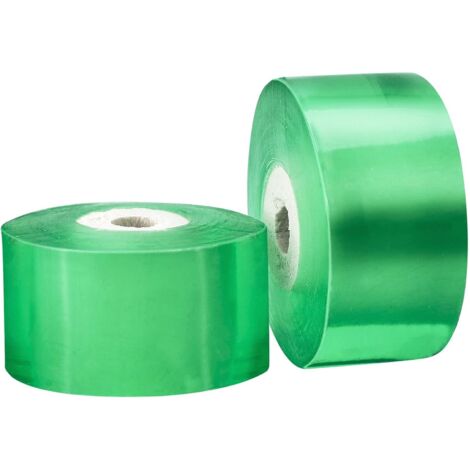 2 rotoli di nastro per innesto da 3 cm x 100 m, nastro trasparente per innesto di piante per la riparazione di alberi da frutto - Verde