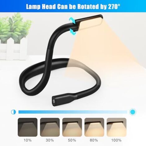 Lampada Da Lettura USB Ricaricabile, Lampada Da Collo Per - Foto 7