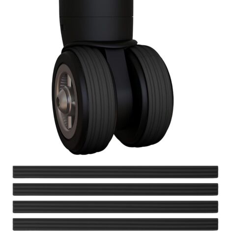 Confezione da 4 copriruota in silicone per valigie, protezione per ruote, riduzione del rumore e delle vibrazioni, regolabili per tutte le dimensioni di bagagli e sedie. (1/5)