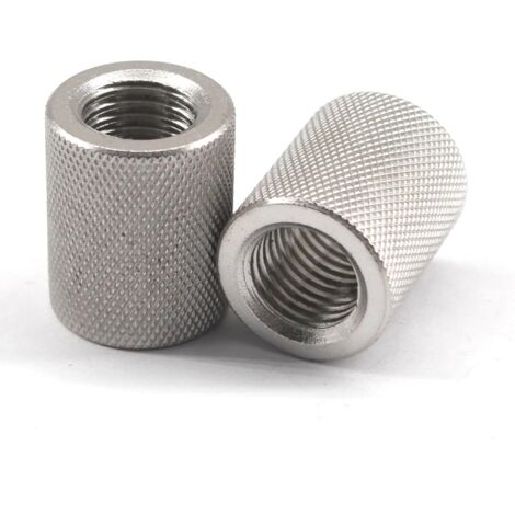 Dadi zigrinati femmina M4 8 x 8 mm, 30 pezzi - Dadi rotondi in acciaio inossidabile 304