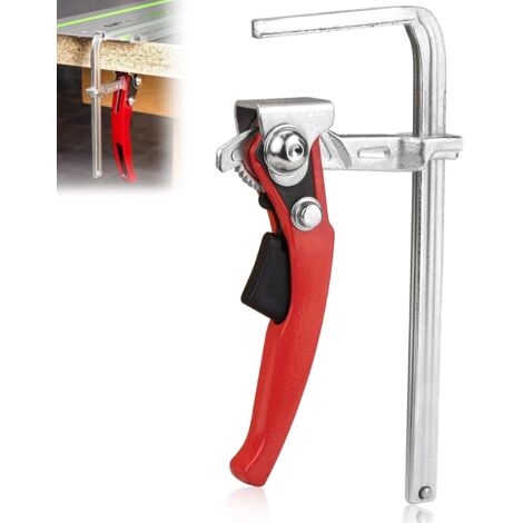 Morsa da Banco Portatile con Base Girevole, Morsetto da Banco Rotante a Sgancio Rapido, Base Rialzata, Struttura in Ghisa, per Lavorazione di Legno Metalli, Foratura e Taglio, Mascella 76,2 mm