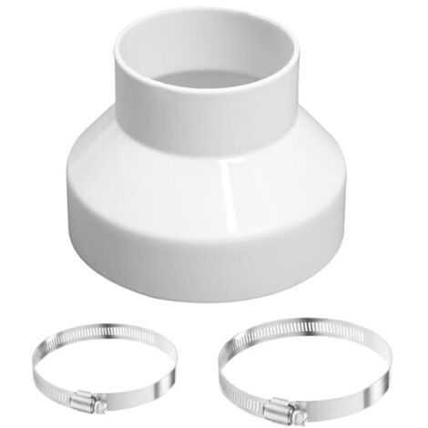 [MAI USATO]Riduzione per condotto, da 150 mm a 100 mm, riduzione per ventola di estrazione, connettore di riduzione per tubi con morsetti in acciaio inossidabile (91-114 mm, 141-165 mm)