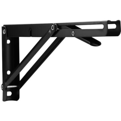 [MAI USATO]Set di 2 staffe pieghevoli in acciaio inossidabile - Robuste 300 mm - Robuste 120 kg - Cerniere pieghevoli - Piano del tavolo - Con sistema di bloccaggio - Staffa per mensola pieghevole per (1/5)