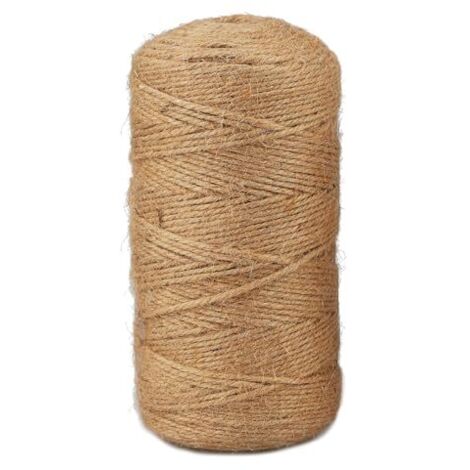[MAI USATO]Spago di iuta da 300 m × 3 mm, corda, corda di iuta, realizzata in fibre naturali, la sua proprietà antistrappo la rende ideale per decorazioni da giardino e imballaggi decorativi (1/5)