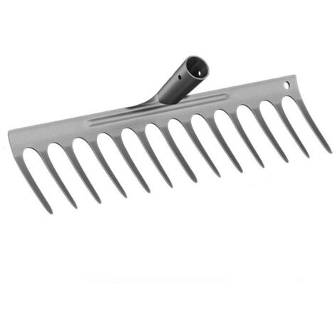 [MAI USATO]Rastrello per paglia resistente per attrezzi da giardinaggio per prato, realizzato in materiale robusto, rastrello per esterni per un efficace allentamento del terreno, 13 denti (1/5)