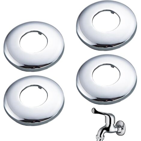 [MAI USATO]Miscelatore per doccia in acciaio inox, rosetta (3/4) Ø 27 mm x Ø 69 mm x altezza 8 mm, 4 pezzi, rosetta per rubinetto interno, finitura per rubinetto doccia e rubinetti per acqua calda e f