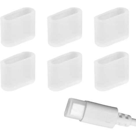 [MAI USATO]Cappuccio protettivo USB-C  Confezione da 6  Trasparente  Plastica  Cappuccio antipolvere in plastica per connettori USB Type-C, ideale per smartphone, tablet e laptop (1/5)