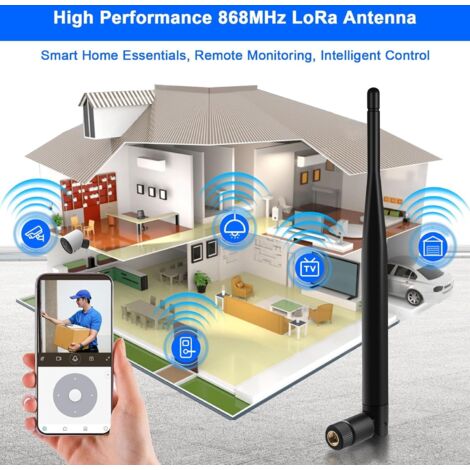 DIYmalls 915MHz LoRa Antenna 2dBi U.FL to SMA Connector for Heltec 915 MHz Lora 32 V3 V4 CubeCell HTCC-AB02S LoRa GPS Mesh Node T114 Board (Pack of 4