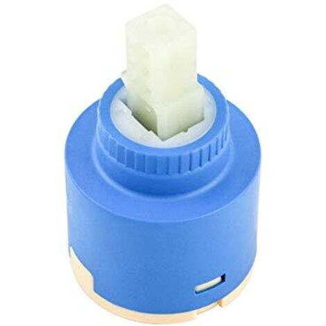 [MAI USATO]Cartuccia di ricambio in ceramica, Ceramica per miscelatore, Cartuccia in ceramica per cucina o bagno 35 mm, Blu (1/4)