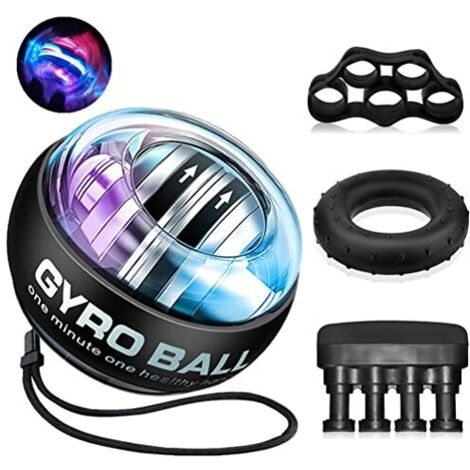 [MAI USATO]Gyroball Gyroscope Ball Power Wrist Gyro Ball Avambraccio Muscolo, Esercizi per il polso auto-avvianti Palla per la forza con luce LED per la riabilitazione della mano Palla, Kit per la cos (1/5)
