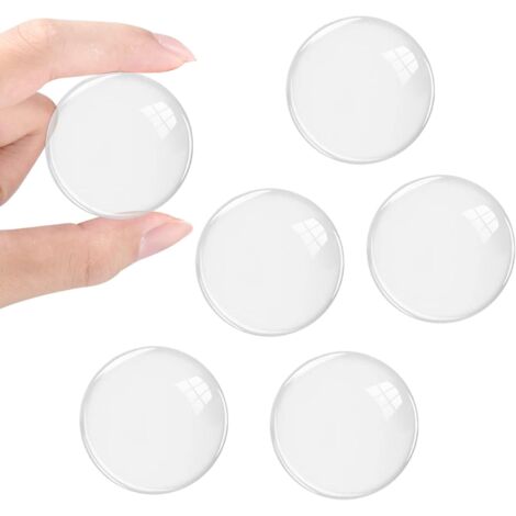 [MAI USATO]6 pezzi fermaporta da parete, diametro 40 mm, cuscino protettivo adesivo trasparente rotondo per porte, armadi, cassetti