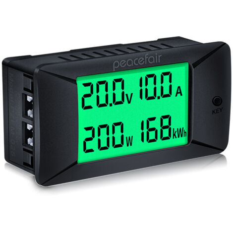 [MAI USATO]Monitor multifunzione per batterie, 0-300 V, 0-100 A, shunt integrato, display LCD, corrente digitale e tensione solare, amperometro multimetro (1/5)