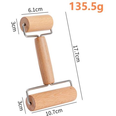 Set Da 4 Mattarelli Piccoli In Silicone E Legno Per Bambini – Misura 22,9 Cm, Ideale Per Pasta, Pasticceria E Fondo Della Pizza