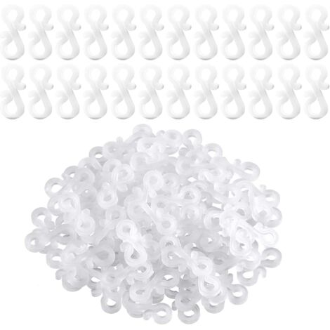 120 Ganci Per Grondaie Per Luci Di Natale - In Plastica Bianca