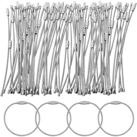 Set 90 Clip Portachiavi 25x22 Mm In 6 Colori Con Pinza – Accessori Per Bracciali, Cordini E Portachiavi Fai-da-Te (Viola)