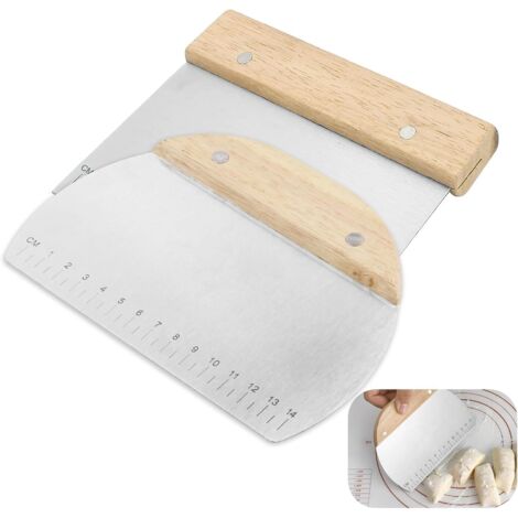 Set 3 Spatole in Acciaio per glassa, raschietto ad arco, dentato e classico