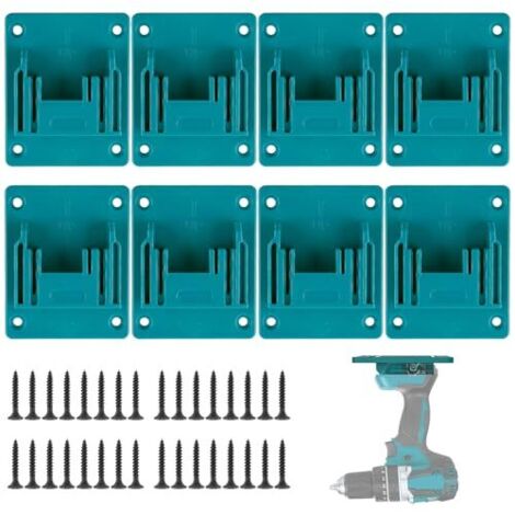Supporto portautensili a parete per Makita 18V, supporto per macchina Makita da 8 pezzi con 32 viti, supporto portautensili a parete per trapano per trapano a batteria Makita, officina (blu ciano) (1/5)