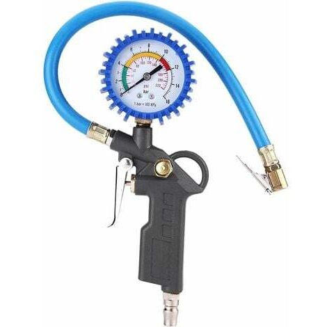 Manometro digitale per pneumatici, pistola di gonfiaggio, manometro per gonfiaggio pneumatici, manometro per pressione pneumatici, tester per pressione dell'aria 0-220 PSI per auto, camion, moto (1/4)